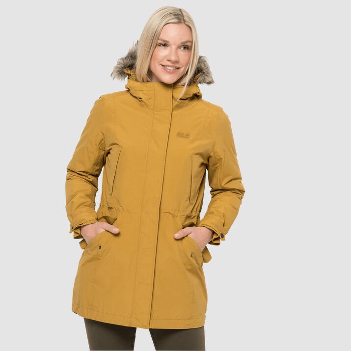 Jack Wolfskin Womens Wildwood Winter Parka Gold 614890OLI